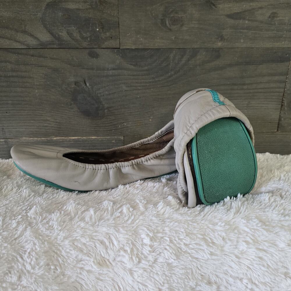 Tieks Taupe Ballet Flats Women's Leather Comfort Cushioned Round Toe Size 7